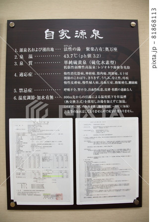 朝の万座温泉内風呂 81868113