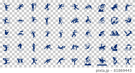 Summer sport pictogram dark Blue No framet 81869443