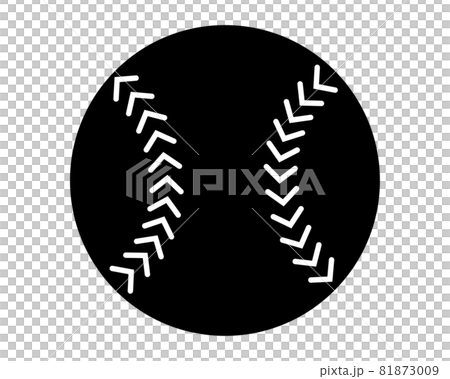 棒球球黑色和白色剪影 棒球球黑色和白色剪影 81873009