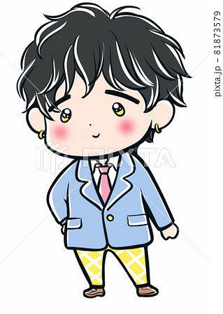 かわいいミニキャラの男の子 81873579
