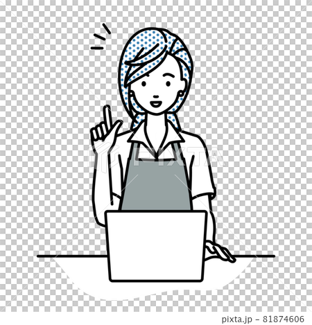 A woman in a cafe clerk who sat at a desk, opened a PC and had some inspiration A woman in a cafe clerk who sat at a desk, opened a PC and had some inspiration 81874606