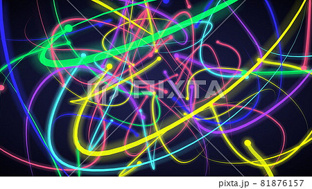 レインボーカラーのラインアート Rainbow Colored Lines Artworkのイラスト素材