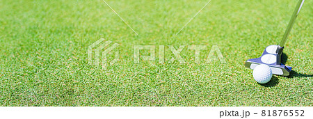 ゴルフ　グリーン　パッティング　【 アウトドア スポーツ の イメージ】 81876552