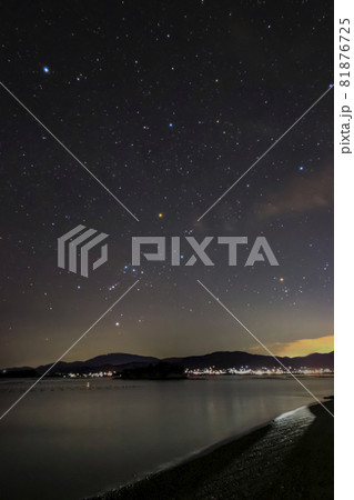 瀬戸内の冬の星景 沈むオリオン座 瀬戸内の冬の星景 沈むオリオン座 81876725