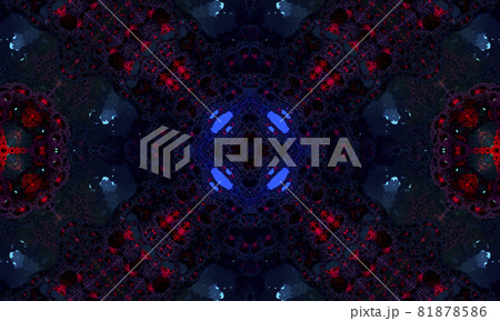 Dark blue and red kaleidoscope pattern. Beautiful mandala texture illustration design. Abstract kaleidoscope background Dark blue and red kaleidoscope pattern. Beautiful mandala texture illustration design. Abstract kaleidoscope background 81878586