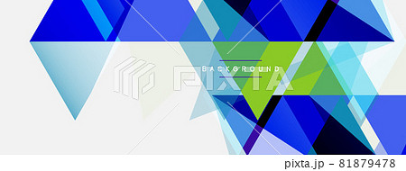 Mosaic triangles geometric background. Techno or business concept, pattern for wallpaper, banner, background, landing page 81879478