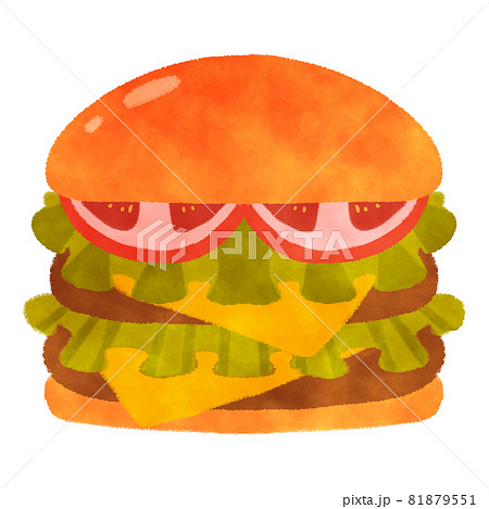 ハンバーガー イラストのイラスト素材