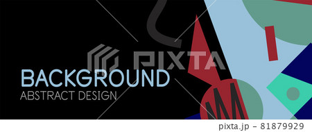 Abstract background with blocks, lines, geometric shapes. Techno or business concept for wallpaper, banner, background, landing page 81879929