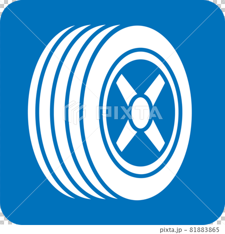 Car wheel pictogram Car wheel pictogram 81883865