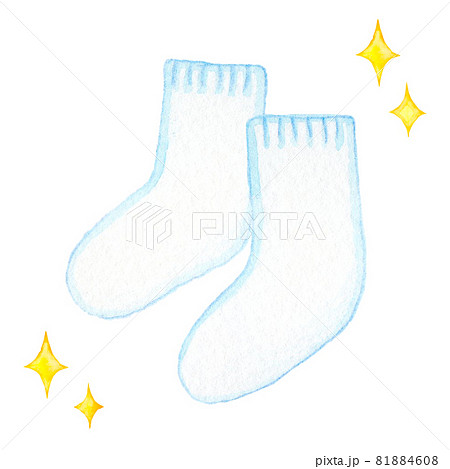 清潔な白い靴下 手描き のイラスト素材 清潔な白い靴下 手描き のイラスト素材