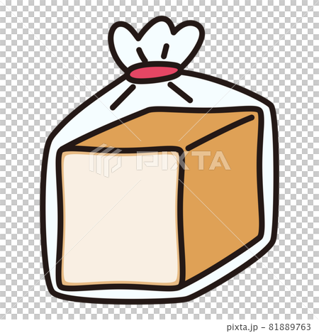 袋に入った食パン / カットイラスト素材 袋に入った食パン / カットイラスト素材 81889763