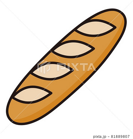 フランスパン / カットイラスト素材 フランスパン / カットイラスト素材 81889807