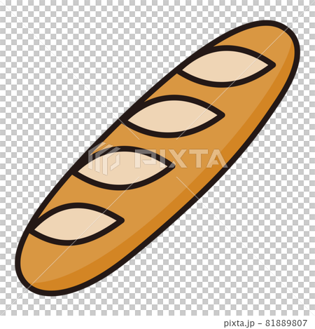 フランスパン / カットイラスト素材 フランスパン / カットイラスト素材 81889807