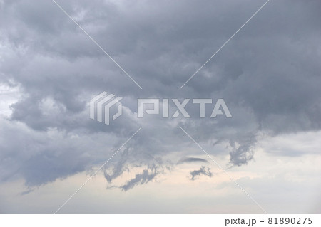 Storm hurricane blue leaden torn clouds on the horizon Storm hurricane blue leaden torn clouds on the horizon 81890275