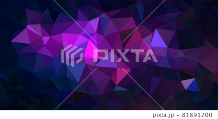 Trendy polygonal space background. Colorful geometric galaxy illustration 81891200