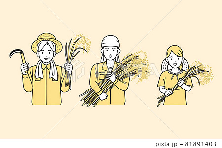イラストみんなの農業教室 4 水稲の増収技術 送料無料 農業 農家 稲作 お米 収穫 男女 イラスト素材のイラスト素材