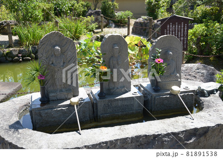 飛鳥寺 境内の石仏 奈良県明日香村 飛鳥寺 境内の石仏 奈良県明日香村 81891538