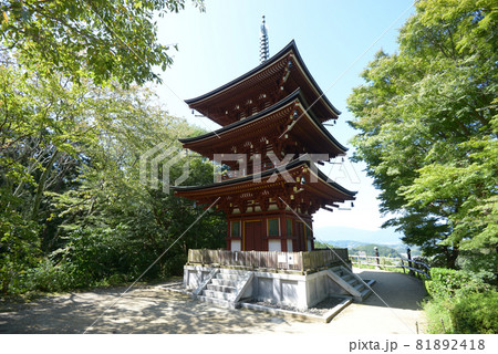 岡寺　三重塔　奈良県明日香村 81892418