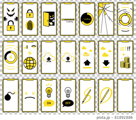 Smartphone smartphone icon set 81892886
