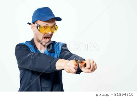man in working uniform repair painting decorator man in working uniform repair painting decorator 81894210