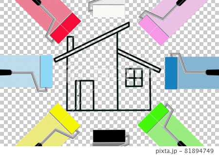 住宅の外壁塗装工事　イメージ 81894749