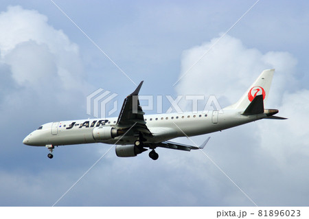 大阪国際空港 JAL 飛行機 着陸態勢 千里川尻 大阪国際空港 JAL 飛行機 着陸態勢 千里川尻 81896023