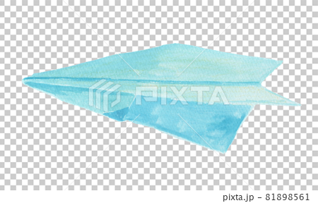 紙飛行機の水彩イラストのイラスト素材