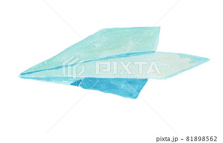 紙飛行機の水彩イラスト 81898562
