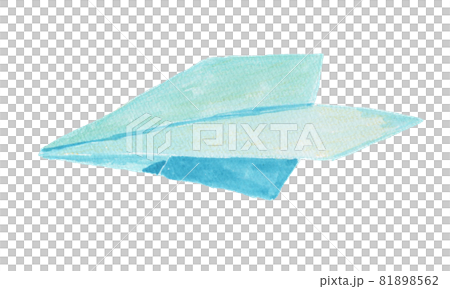 紙飛行機の水彩イラスト 81898562