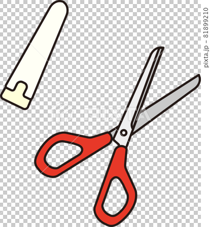 Red scissors and scissors cover Red scissors and scissors cover 81899210