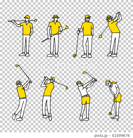 Golfer vector material 81899676