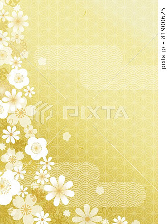 金色和柄花柄 81900625
