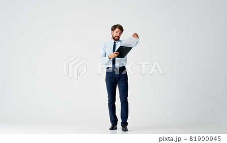 business man in shirt with tie manager office professionals work 81900945