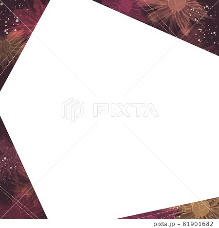 アルコールインクアートの背景 ダーク紫の秋冬用花柄フレーム エレガント 正方形 スペース ゴールドのイラスト素材 アルコールインクアートの背景 ダーク紫の秋冬用花柄フレーム エレガント 正方形 スペース ゴールドのイラスト素材