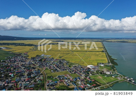 防潮水門と風景 81903849