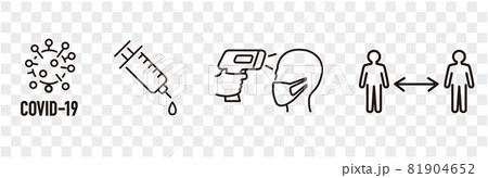 Set of Coronavirus and Vaccine line icons, covid19 Set of Coronavirus and Vaccine line icons, covid19 81904652