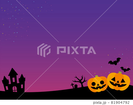 ハロウィンのバナー 背景 フレームのイラスト素材 ハロウィンのバナー 背景 フレームのイラスト素材