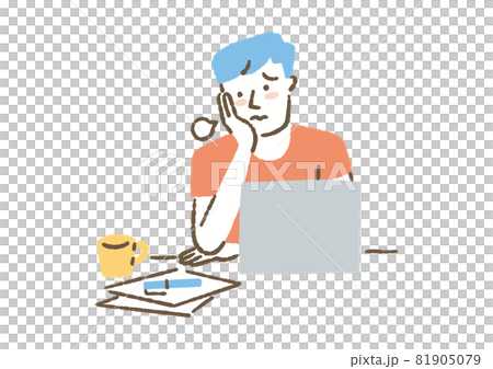やる気が出ない男性 81905079