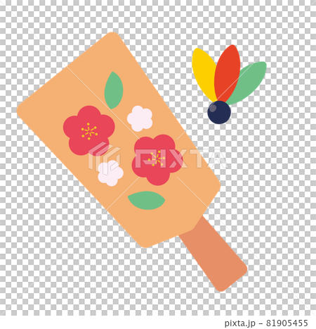 羽子板のイラスト2のイラスト素材