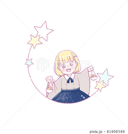 12星座 てんびん座 女の子のイラスト素材 12星座 てんびん座 女の子のイラスト素材