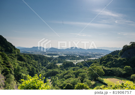 宇曽川ダムの展望台から見た滋賀県東近江市 81906757