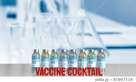 vaccine covid 19 for vaccine cocktail concept 3d rendering. vaccine covid 19 for vaccine cocktail concept 3d rendering. 81907518
