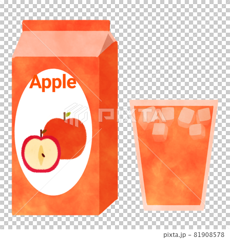 Paper carton apple juice illustration 81908578