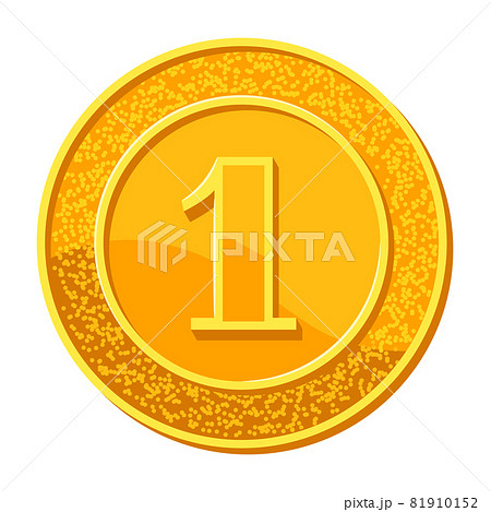 Illustration of gold medal. Award for sports or corporate competitions. 81910152