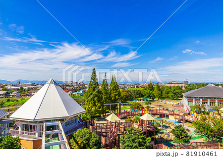 農業文化園・戸田川緑地、展望塔からの眺め〈愛知県名古屋市〉 81910461