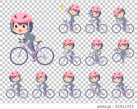 公路自行車上的整潔女裝 公路自行車上的整潔女裝 81912353