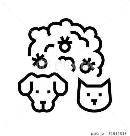 plague domestic animal line icon vector illustration 81915313