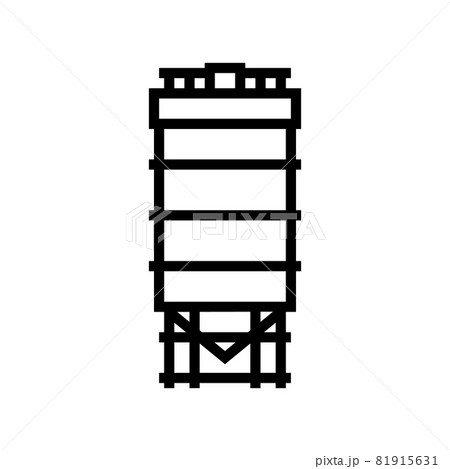 tank for coal storage line icon vector illustration 81915631