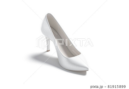 Blsnk white high heels shoes mockup, side view 81915899