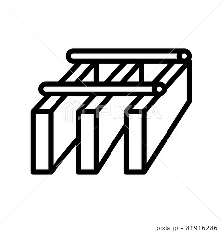 bar grating metal line icon vector illustration 81916286